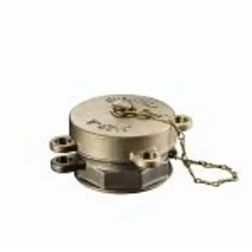 Ölarmatur aus Metall mit einer dekorativen Kette und einem runden, flachen Deckel, beschriftet, ideal für Heizungsanwendungen.